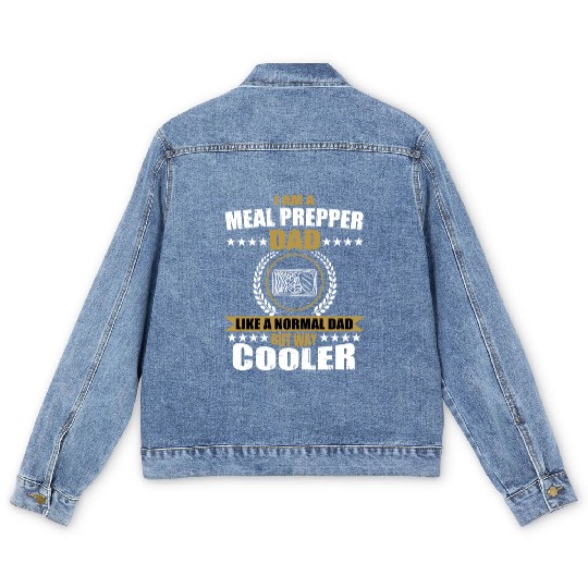 Funny Meal Prep Dad For Men Men's Denim Jackets