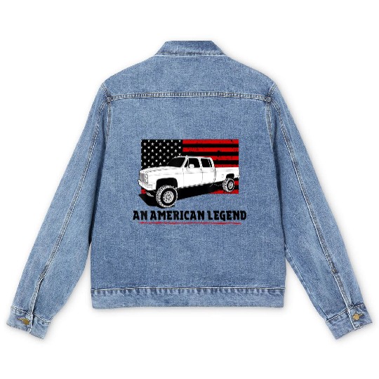 Lifted Square body truck American muscle Men's Denim Jackets 4x4