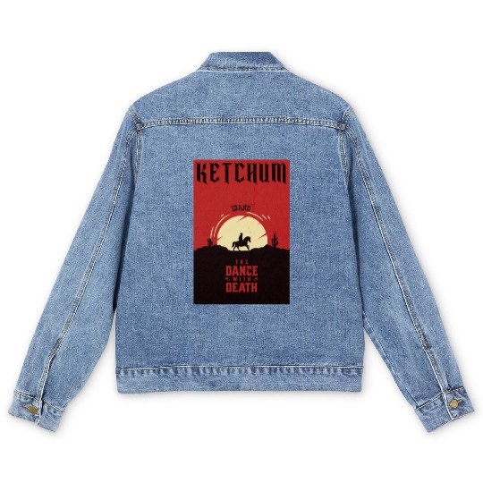 Ketchum Idaho wild west town Men's Denim Jackets