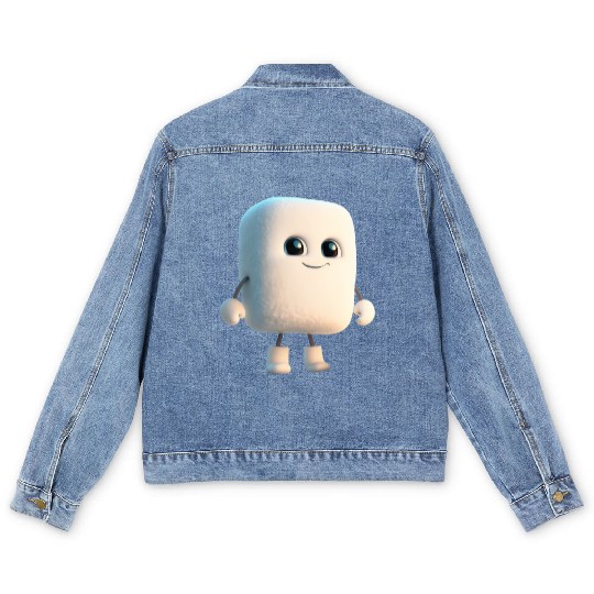 Cute marshmallow Men's Denim Jackets