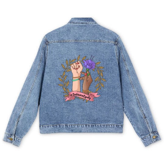 International Women's Day 2023 - Embrace Equity Men's Denim Jackets