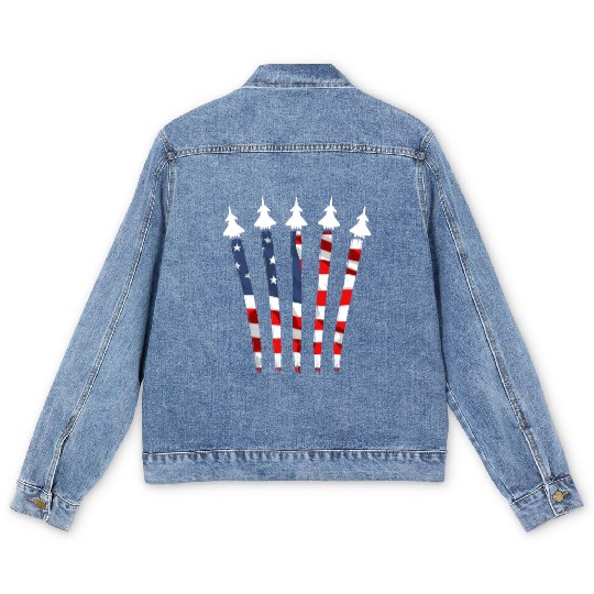 Patriotic America USA Flag 4th Of July American Men's Denim Jackets