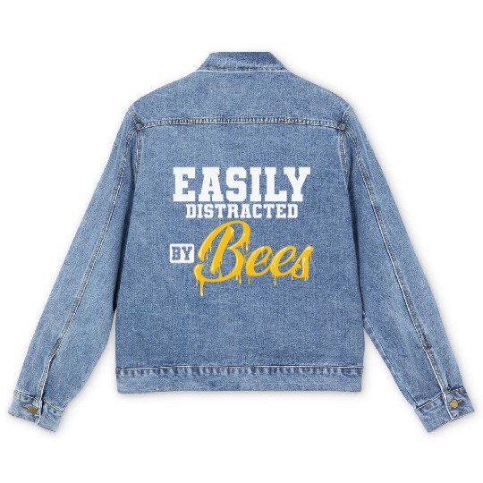 Beekeeper Honey Easily Distracted by Bees Men's Denim Jackets