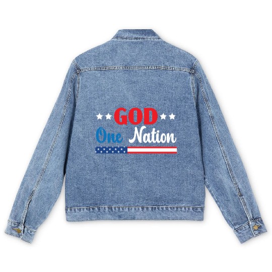 Patriotic America USA Flag 4th Of July American Men's Denim Jackets