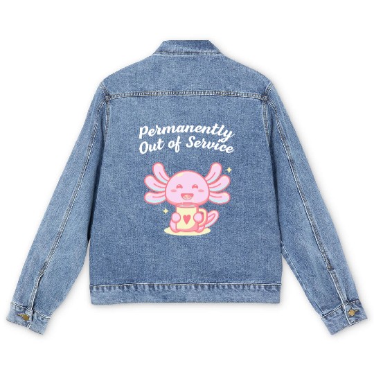 Permanently Out of Service Introvert Nerd Antisoci Men's Denim Jackets