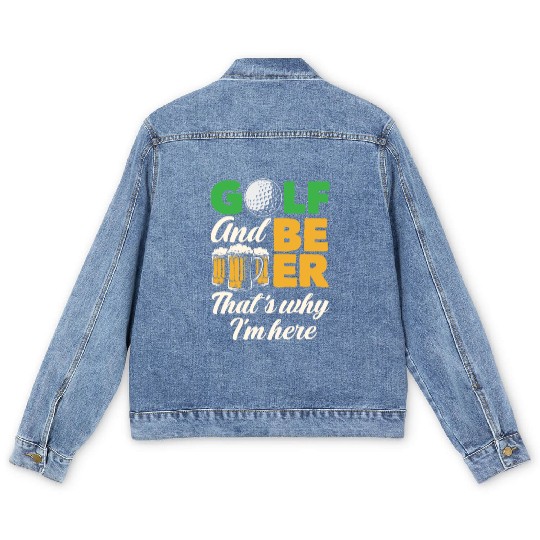 Golf Beer Men's Denim Jackets