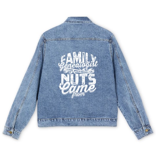 Genealogy Family Historian Ancestry Genealogist Men's Denim Jackets
