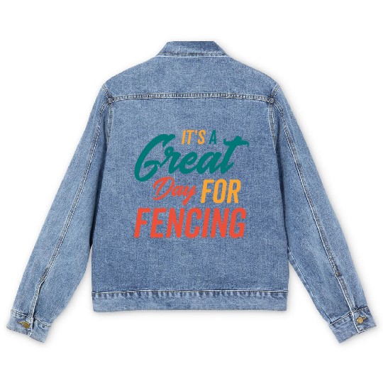 A Great Day For Fencing Men's Denim Jackets