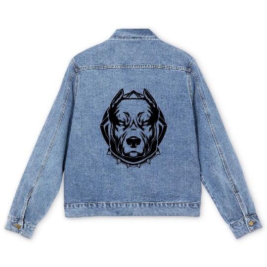 Pit Bull Lovers Men's Denim Jackets