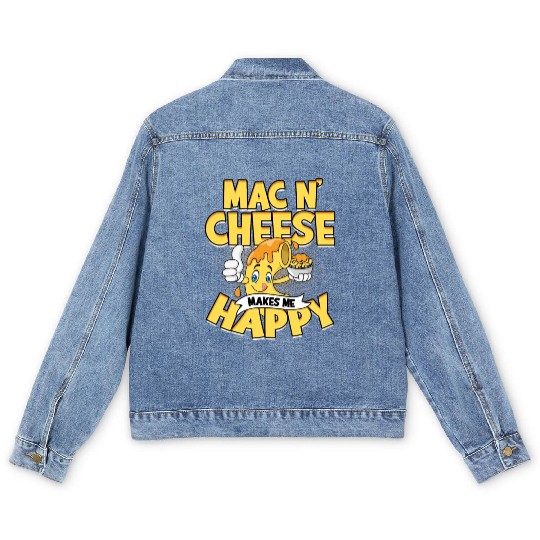 Mac N' Cheese Taster Pasta Food Macaroni Men's Denim Jackets