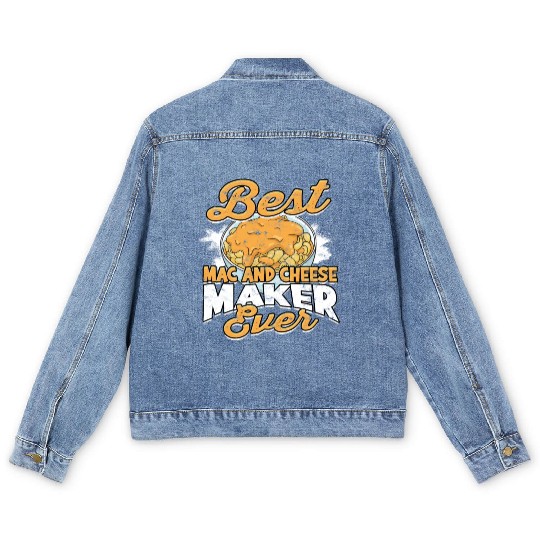 Mac N' Cheese Taster Pasta Food Macaroni Men's Denim Jackets