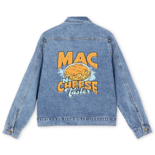 Mac N' Cheese Taster Pasta Food Macaroni Men's Denim Jackets