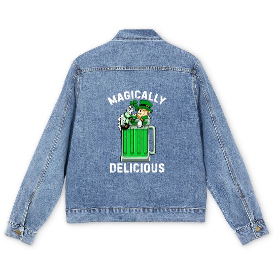 Magically Delicious idea St Patricks Day Drinking Men's Denim Jackets