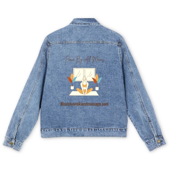 Typography Be yourself Men's Denim Jackets 6