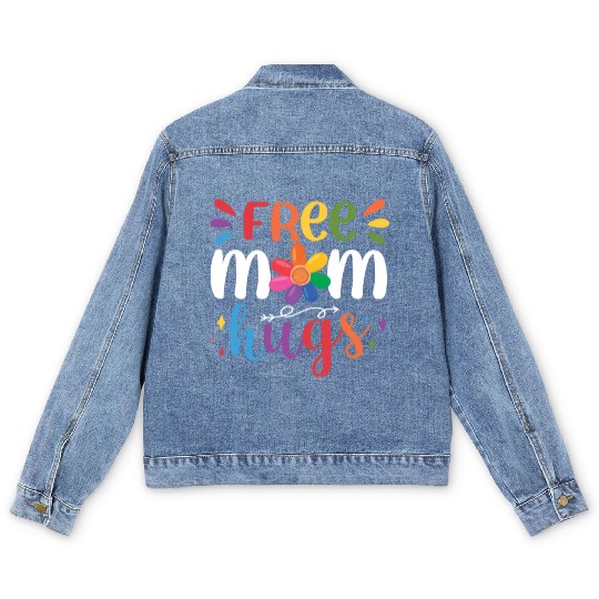 Free Mom Hugs Men's Denim Jackets