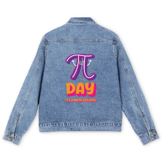 Pi Day Math Holiday Pi Symbol Number Men's Denim Jackets