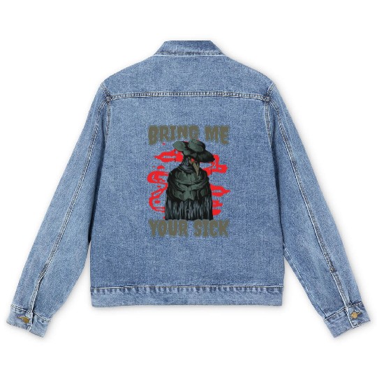 Plague Doctor Plague Doctor Mask Medicines Men's Denim Jackets