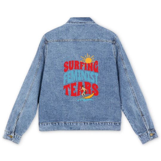 Surfing Liberal Tears Apparel Summer Time Men's Denim Jackets