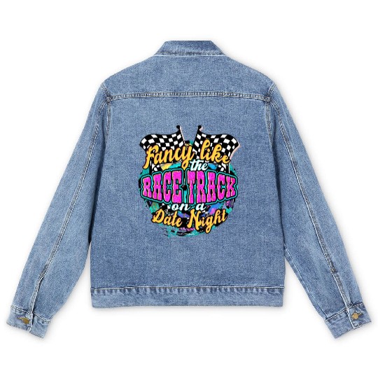 Fancy Like The Race Track On A Date Night Vintage Men's Denim Jackets