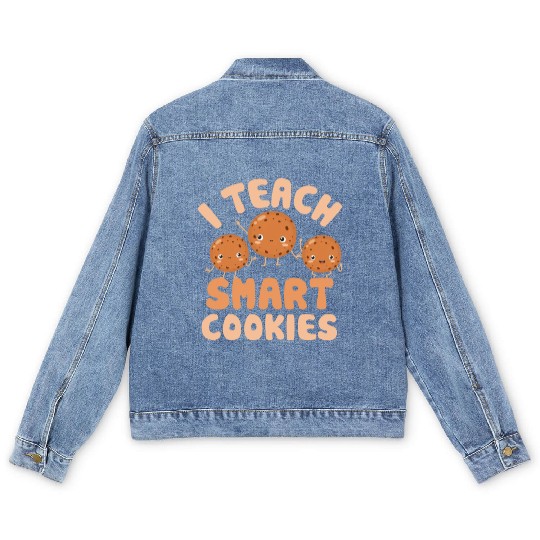 I Teach Smart Cookies Preschool Teacher Men's Denim Jackets