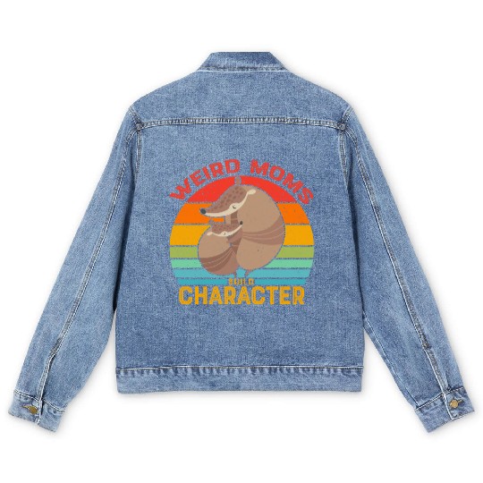 Vintage Weird Moms Build Character Armadillo Men's Denim Jackets