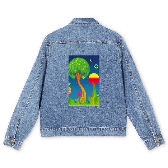 Trippy Visual Dream Creative Different Art Modern Men's Denim Jackets