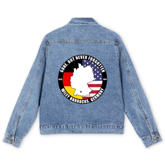 Gone But Never Forgotten Wiley Barracks Germany V Men's Denim Jackets