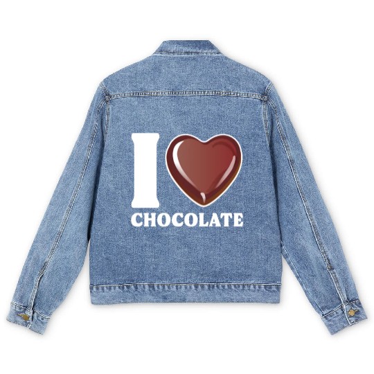 I Love Chocolate Men's Denim Jackets
