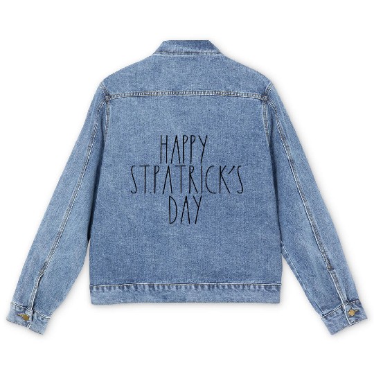 Happy St. Patrick's Day Rae Dunn Inspired Decor Men's Denim Jackets