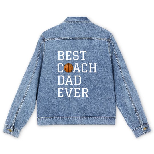 Best Basketball Coach Dad Ever Coaching Fathers Gi Men's Denim Jackets