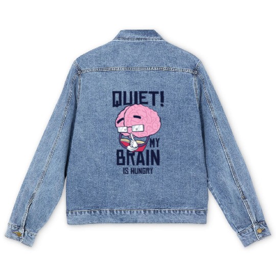 Book Lover Brain Reading Books Literature Men's Denim Jackets