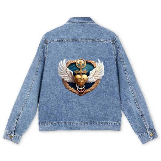 Tropical Paradise Men's Denim Jackets