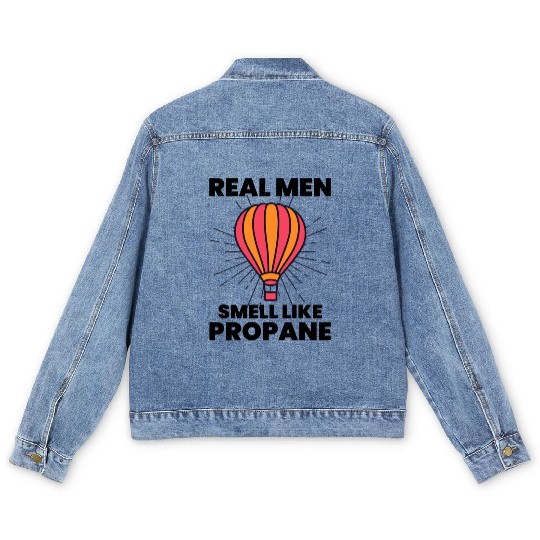 Hot Air Ballooning Hopper Balloon Ride Balloonist Men's Denim Jackets