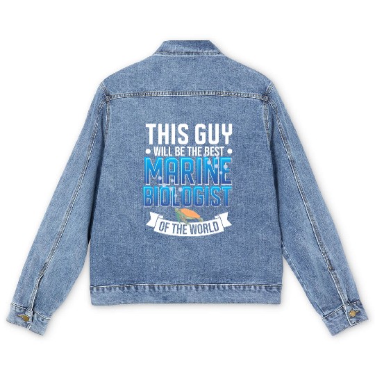 Biology Science Ocean Student Men's Denim Jackets