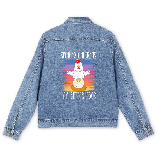 Chicken Farmer Chicken Whisperer Farm Animal Men's Denim Jackets
