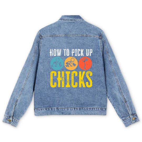 Chicken Farmer Chicken Whisperer Farm Animal Men's Denim Jackets