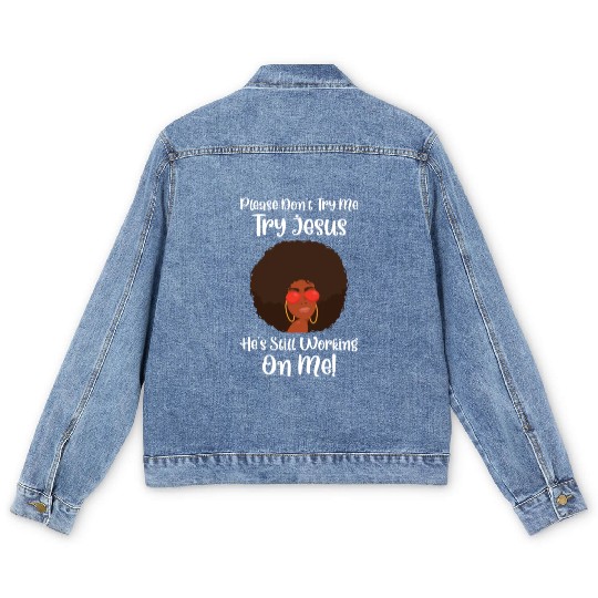 Afro Black Girl Pride Afro Girl Afrocentric Melani Men's Denim Jackets