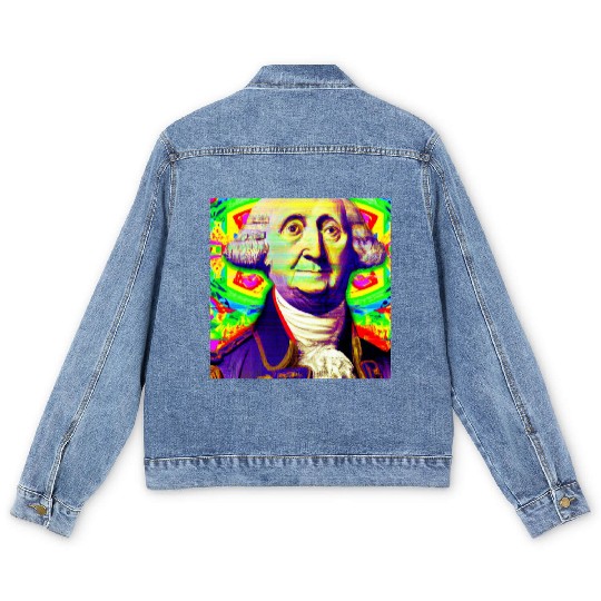 Trippy George Washington Men's Denim Jackets