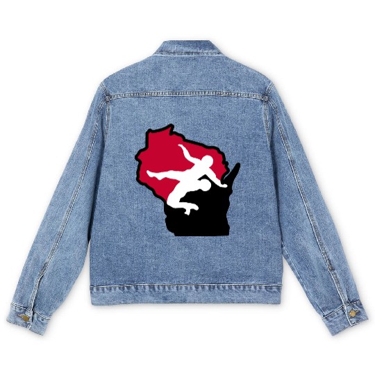 Wisconsin Wrestling Men's Denim Jackets