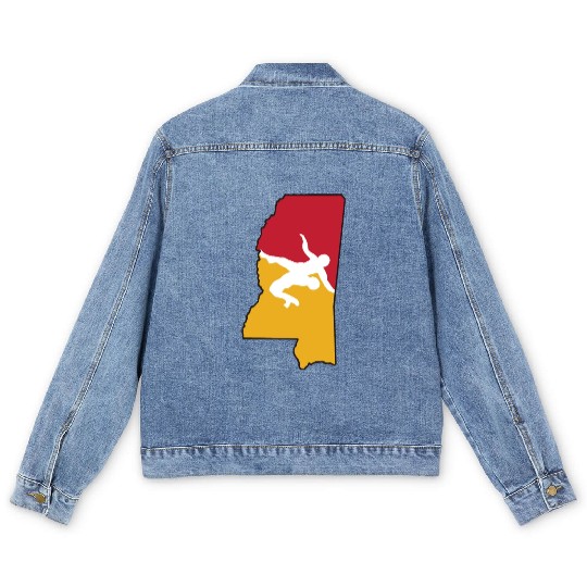 Mississippi Wrestling Men's Denim Jackets