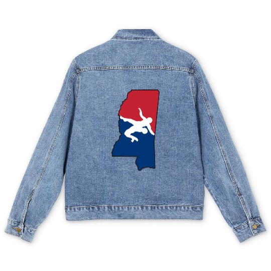 Mississippi Wrestling Men's Denim Jackets