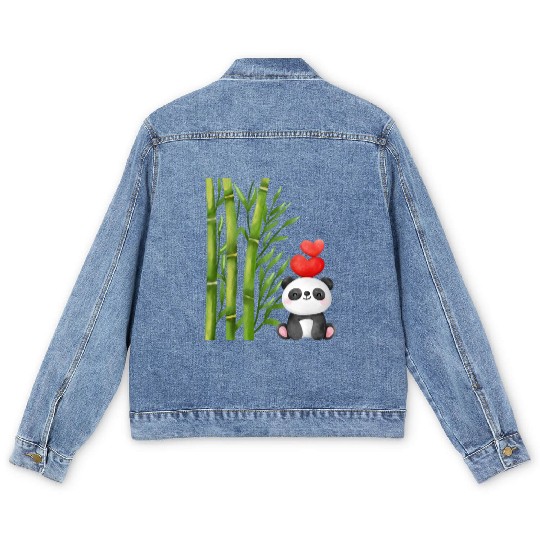 Bamboo Panda Men's Denim Jackets