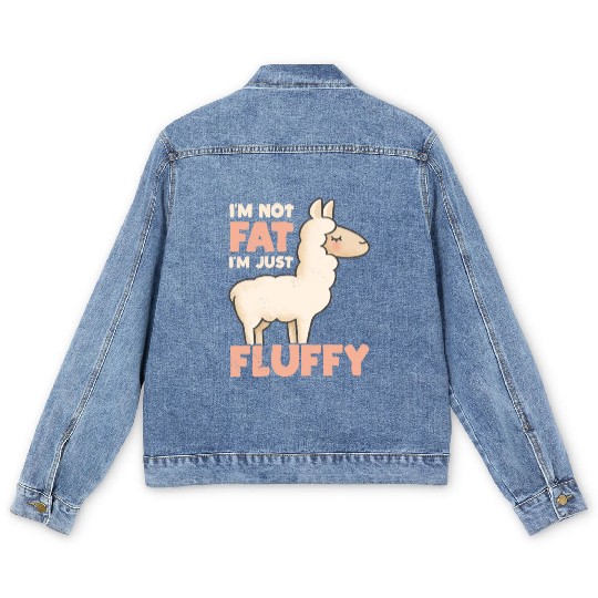 Alpaca Lunch Funny Animals Llama Alpaca Lover Men's Denim Jackets