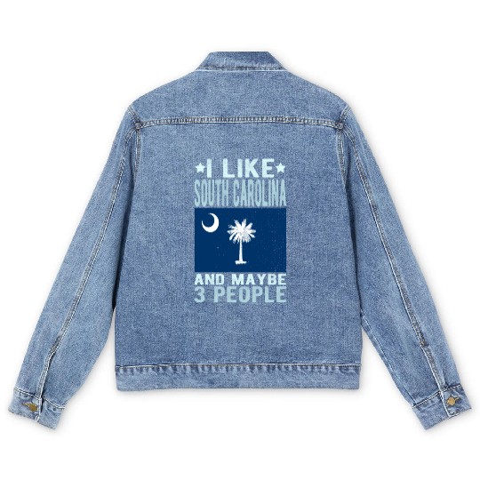 South Carolina Flag US State Men's Denim Jackets