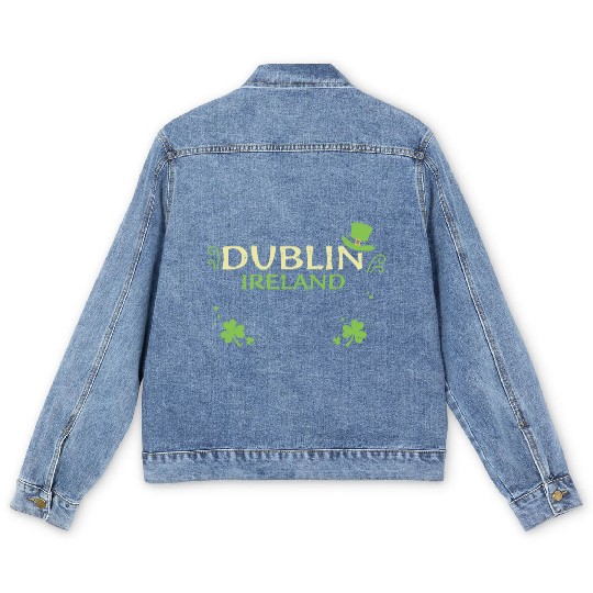 Dublin Ireland - St. Patrick's Day Men's Denim Jackets