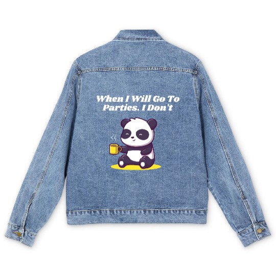 When I Will Go To Parties I Dont Nerd Introvert We Men's Denim Jackets