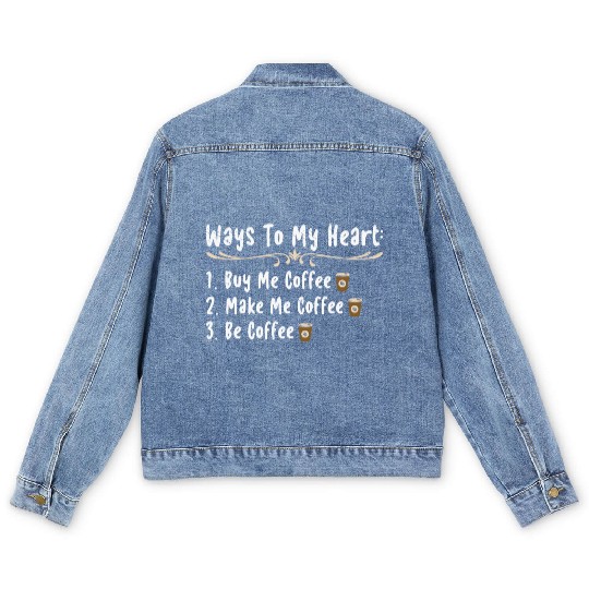 Ways To My Heart Valentine s Day Couples In Love Men's Denim Jackets
