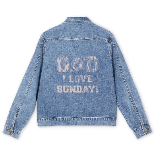 GOD I LOVE SUNDAY Men's Denim Jackets