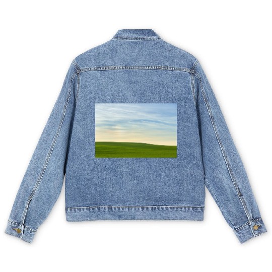 Peaceful Serenity In Nature Men's Denim Jackets