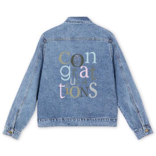 congratulations newborn baby Men's Denim Jackets